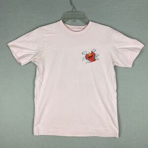 Kaws Sesame Street Uniqlo Elmo Shirt Double Sided Art Tee Size XS Pink